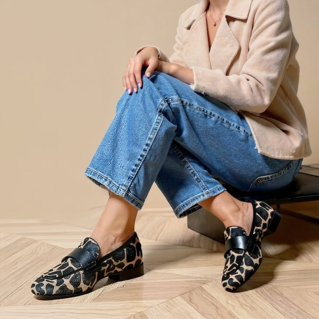 Leonie | Mocasines de mujer con estampado animal